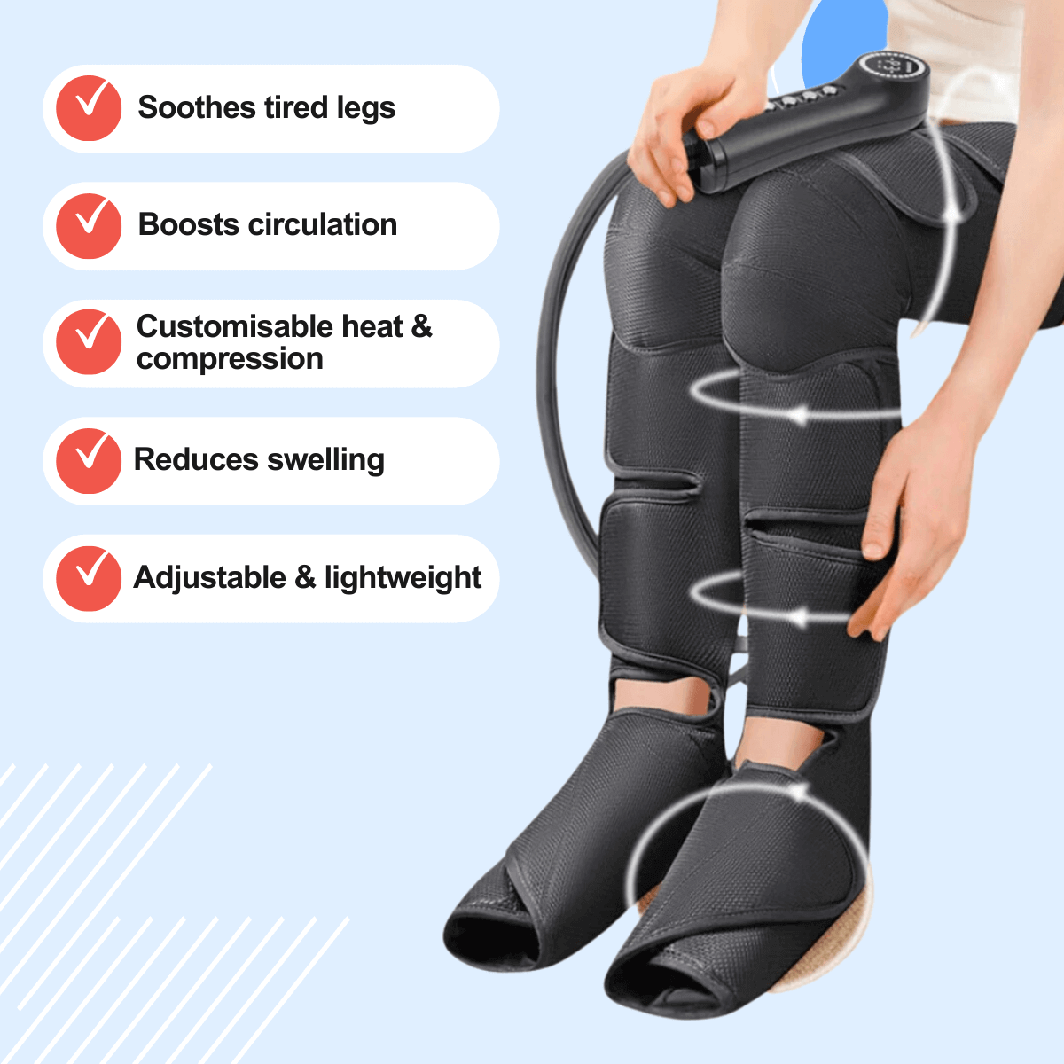 Leg massager for circulation and swelling, as seen in image 14_1f0c2c16