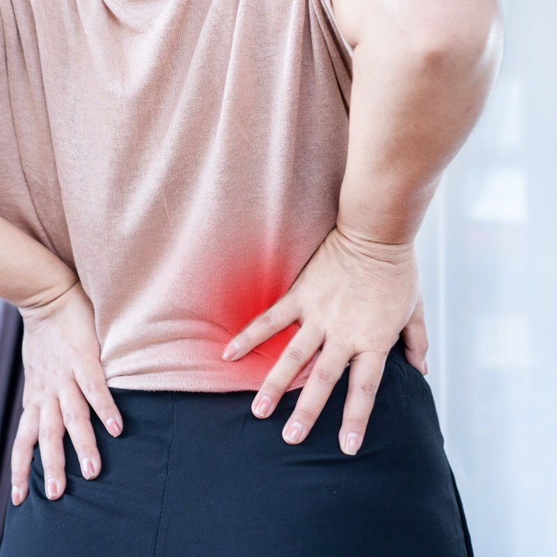 Person with lower back pain