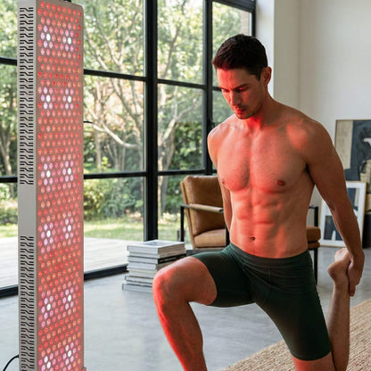 A man doing yoga while using Pro Panel Ultra 
