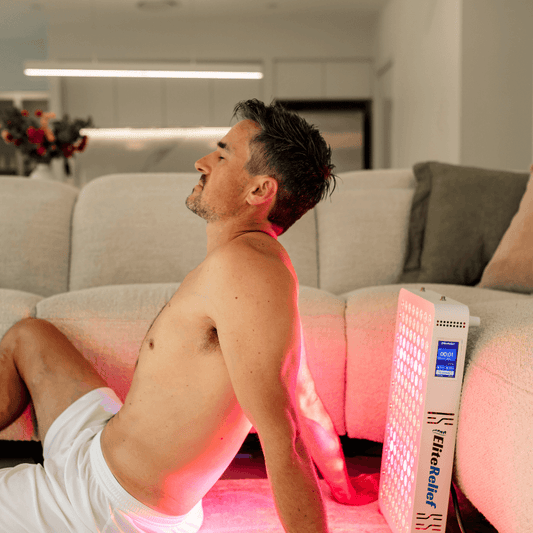 a man using Pro Panel Mid on his back