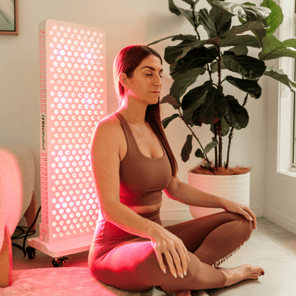 a woman doing yoga using Pro Panel Max