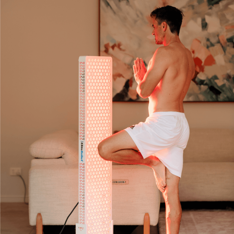 a man doing yoga using Pro Panel Ultra