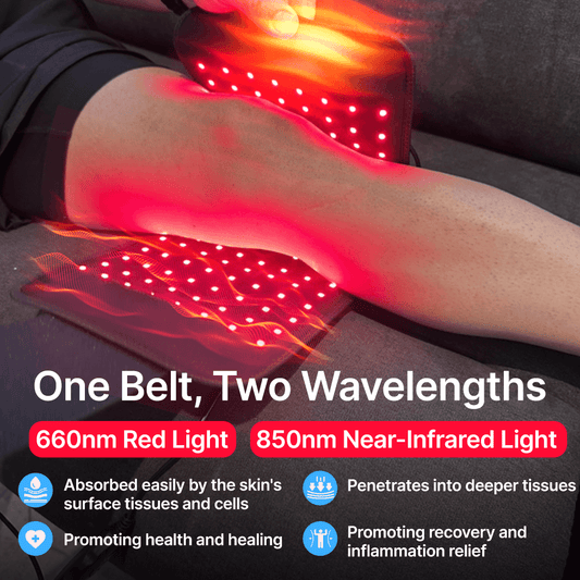 Red Light Therapy Belt used on knee