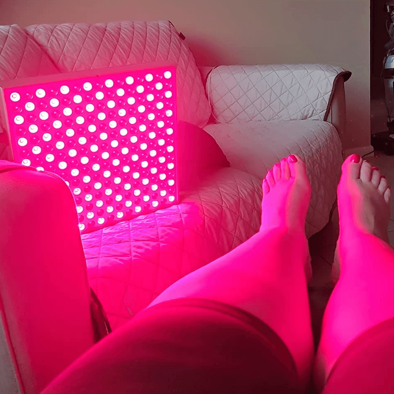 Product 1-8 Red Light Therapy Panel in Use