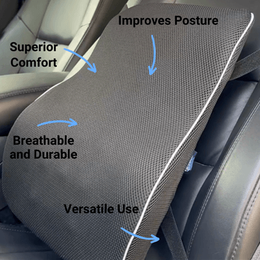 Ergonomic Car Lumbar Support Pillow - Improves Posture, Superior Comfort,...